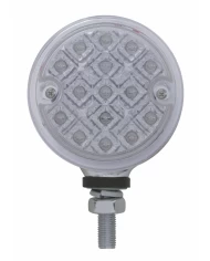 (CARD) 15 AMBER LED 3" REFLECTOR SINGLE FUNCTION SINGLE FACE LIGHT- CLEAR LENS