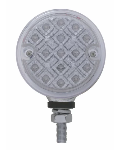 (CARD) 15 RED LED 3" REFLECTOR SINGLE FUNCTION SINGLE FACE LIGHT- CLEAR LENS (CARD) 15 RED LED 3" REFLECTOR SINGLE FUNCTION SINGLE FACE LIGHT- CLEAR LENS