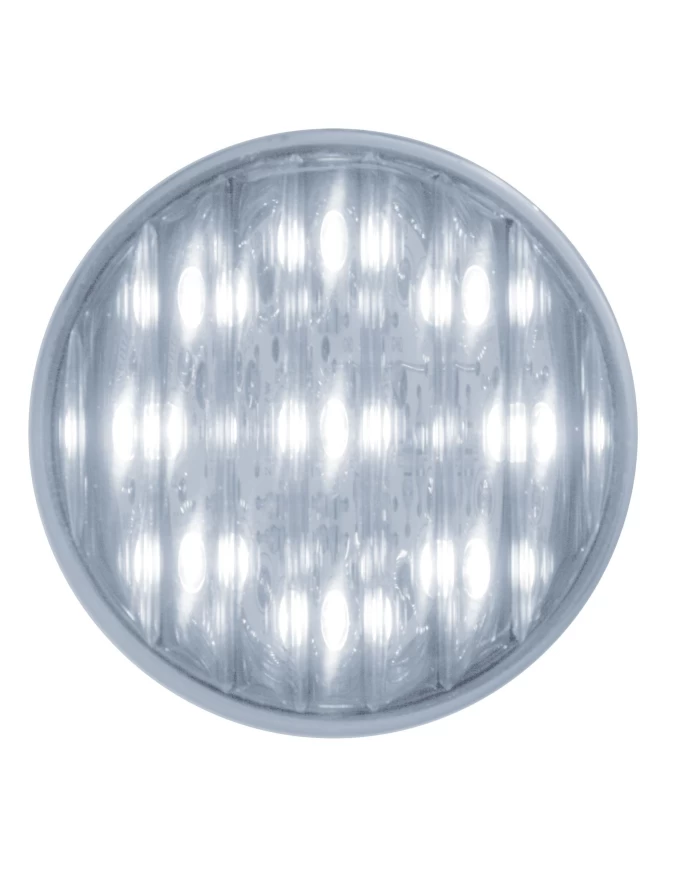 (CARD) 9 WHITE LED 2" ROUND FLAT AUXILIARY/ACCESSORY LIGHT - CHROME LENS (CARD) 9 WHITE LED 2" ROUND FLAT AUXILIARY/ACCESSORY LIGHT - CHROME LENS