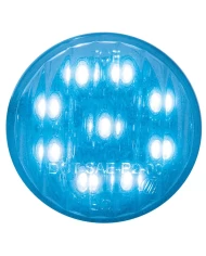 (CARD) 9 BLUE LED 2" AUXILIARY/UTILITY LIGHT - CLEAR LENS