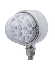 (CARD) CHROME 17 AMBER LED CLEAR LENS SINGLE FACE REFLECTOR AUXILIARY LIGHT - CLEAR LENS (CARD) CHROME 17 AMBER LED CLEAR LENS SINGLE FACE REFLECTOR AUXILIARY LIGHT - CLEAR LENS