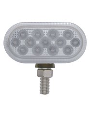 (CARD) CHROME PLASTIC DOUBLE FACE 13 AMBER/RED LED DUAL FUNCTION REFLECTOR LIGHT - CLEAR LENS (CARD) CHROME PLASTIC DOUBLE FACE 13 AMBER/RED LED DUAL FUNCTION REFLECTOR LIGHT - CLEAR LENS