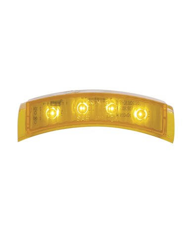 (BULK) 4 LED DUAL FUNCTION HEADLIGHT SIGNAL LIGHT - AMBER LED/AMBER LENS
