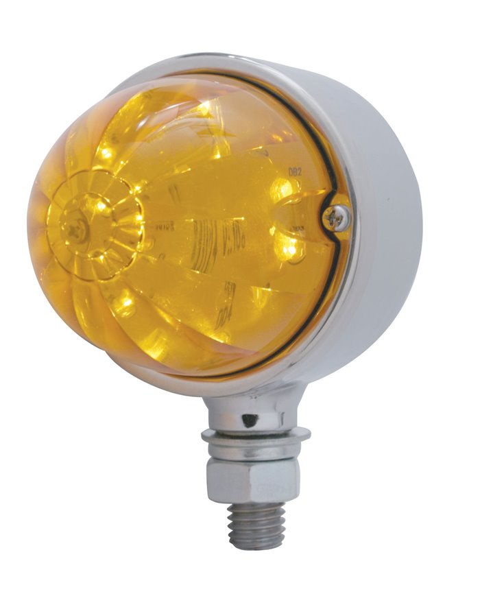 (CARD) 17 AMBER LED WATERMELON DUAL FUNCTION AUXILIARY/CAB LIGHT - AMBER LENS