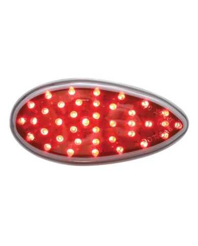 (BULK) 39 RED LED "TEARDROP" AUXILIARY/UTILITY LIGHT - CHROME LENS (BULK) 39 RED LED "TEARDROP" AUXILIARY/UTILITY LIGHT - CHROME LENS