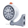 UP31562-Stainless Steel Guide 682-C Headlight 11 LED Bulb & Dual Mode LED Signal-Amber Lens