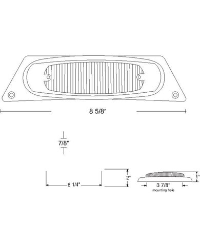 (CARD) CHROME FENDER LIGHT W/ 12 AMBER LED RECTANGULAR MARKER LIGHT - AMBER LENS (CARD) CHROME FENDER LIGHT W/ 12 AMBER LED RECTANGULAR MARKER LIGHT - AMBER LENS