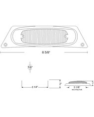 (CARD) CHROME FENDER LIGHT W/ 12 AMBER LED RECTANGULAR MARKER LIGHT - AMBER LENS (CARD) CHROME FENDER LIGHT W/ 12 AMBER LED RECTANGULAR MARKER LIGHT - AMBER LENS