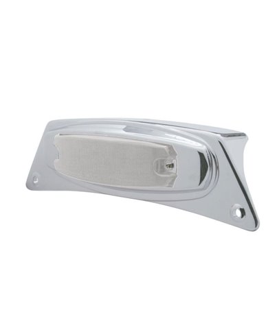 (CARD) CHROME FENDER LIGHT W/ 12 AMBER LED RECTANGULAR MARKER LIGHT - CLEAR LENS (CARD) CHROME FENDER LIGHT W/ 12 AMBER LED RECTANGULAR MARKER LIGHT - CLEAR LENS
