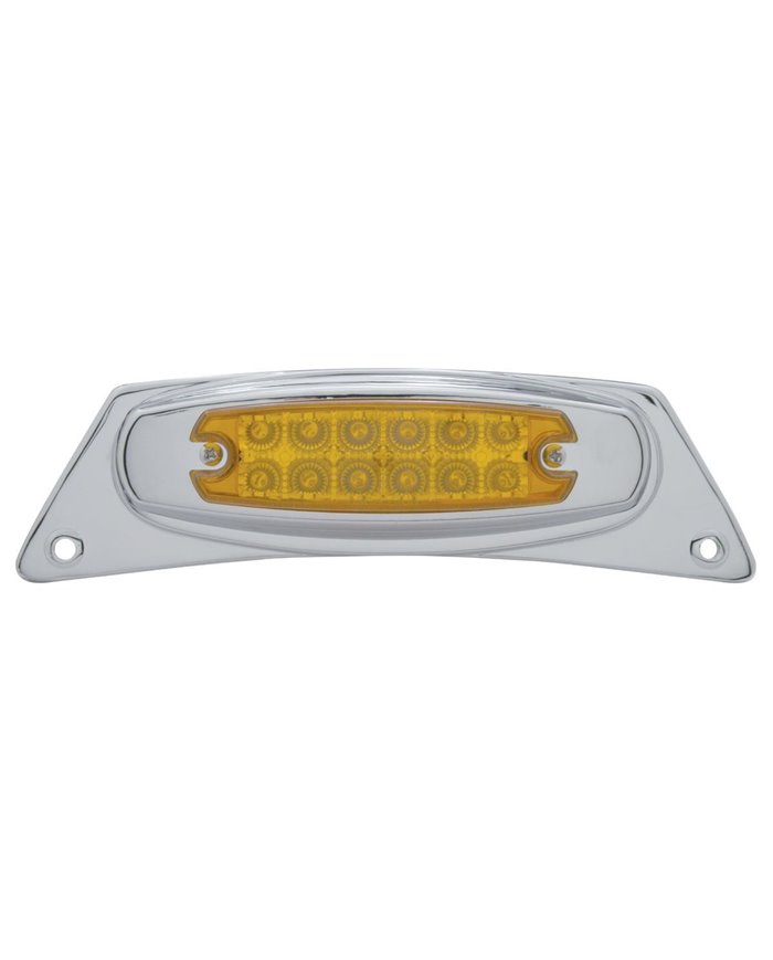 (CARD) CHROME FENDER LIGHT W/ 12 AMBER LED REFLECTOR MARKER LIGHT - AMBER LENS (CARD) CHROME FENDER LIGHT W/ 12 AMBER LED REFLECTOR MARKER LIGHT - AMBER LENS