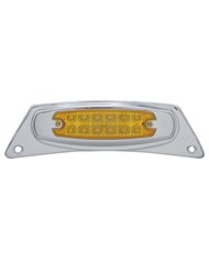 (CARD) CHROME FENDER LIGHT W/ 12 AMBER LED REFLECTOR MARKER LIGHT - AMBER LENS (CARD) CHROME FENDER LIGHT W/ 12 AMBER LED REFLECTOR MARKER LIGHT - AMBER LENS