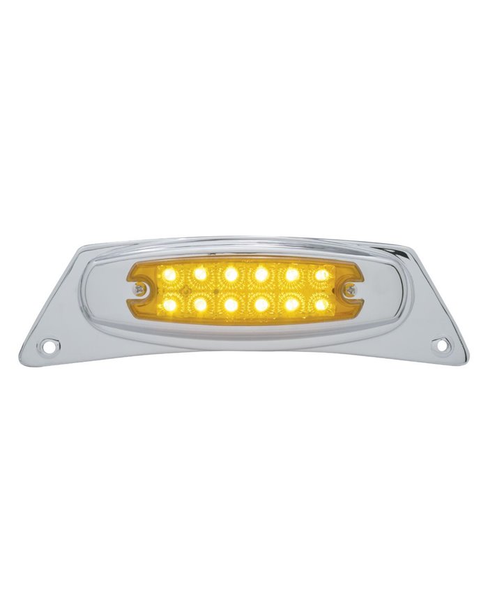 (CARD) CHROME FENDER LIGHT W/ 12 AMBER LED REFLECTOR MARKER LIGHT - AMBER LENS (CARD) CHROME FENDER LIGHT W/ 12 AMBER LED REFLECTOR MARKER LIGHT - AMBER LENS