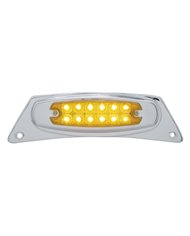 (CARD) CHROME FENDER LIGHT W/ 12 AMBER LED REFLECTOR MARKER LIGHT - AMBER LENS (CARD) CHROME FENDER LIGHT W/ 12 AMBER LED REFLECTOR MARKER LIGHT - AMBER LENS