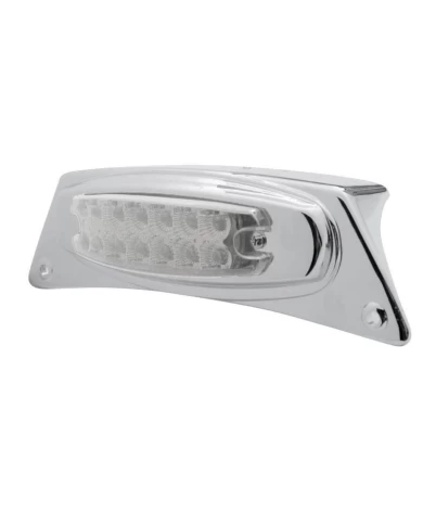 (CARD) CHROME FENDER LIGHT W/ 12 AMBER LED REFLECTOR MARKER LIGHT - CLEAR LENS (CARD) CHROME FENDER LIGHT W/ 12 AMBER LED REFLECTOR MARKER LIGHT - CLEAR LENS