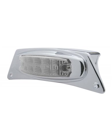 (CARD) CHROME FENDER LIGHT W/ 10 AMBER LED REFLECTOR MARKER LIGHT - CLEAR LENS (CARD) CHROME FENDER LIGHT W/ 10 AMBER LED REFLECTOR MARKER LIGHT - CLEAR LENS