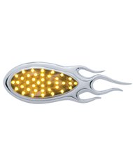 (BULK) 39 AMBER LED "TEARDROP" AUXILIARY/UTILITY LIGHT W/ CHROME "INFERNO" BEZEL - CHROME LENS (BULK) 39 AMBER LED "TEARDROP" AUXILIARY/UTILITY LIGHT W/ CHROME "INFERNO" BEZEL - CHROME LENS