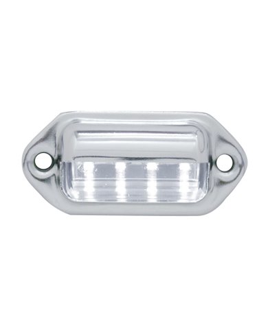 (CARD) CHROME 4 WHITE LED UTILITY/LICENSE LIGHT (CARD) CHROME 4 WHITE LED UTILITY/LICENSE LIGHT