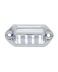 (CARD) CHROME 4 WHITE LED UTILITY/LICENSE LIGHT (CARD) CHROME 4 WHITE LED UTILITY/LICENSE LIGHT