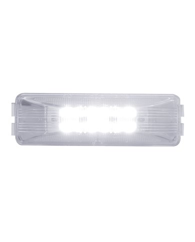 (CARD) 12 WHITE LED RECTANGULAR AUXILIARY/UTILITY LIGHT - CLEAR LENS (CARD) 12 WHITE LED RECTANGULAR AUXILIARY/UTILITY LIGHT - CLEAR LENS