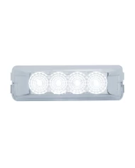 (CARD) 4 WHITE LED RECTANGULAR AUXILIARY /UTILITY LIGHT WL REFLECTOR - CLEAR LENS (CARD) 4 WHITE LED RECTANGULAR AUXILIARY /UTILITY LIGHT WL REFLECTOR - CLEAR LENS