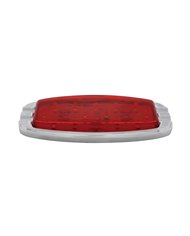 (CARD) 16 RED LED RETRO CLEARANCE/MARKER LIGHT W/ CHROME FLUSH MOUNT BEZEL - RED LENS (CARD) 16 RED LED RETRO CLEARANCE/MARKER LIGHT W/ CHROME FLUSH MOUNT BEZEL - RED LENS