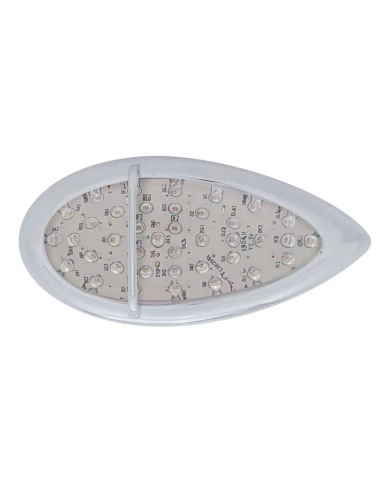 (CARD) 39 RED LED "TEARDROP" S/T/T LIGHT W/ CHROME FLUSH MOUNT SINGLE BAR DESIGN BEZEL - CLEAR LENS (CARD) 39 RED LED "TEARDROP" S/T/T LIGHT W/ CHROME FLUSH MOUNT SINGLE BAR DESIGN BEZEL - CLEAR LENS