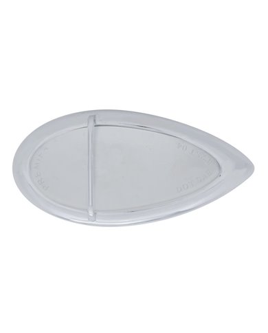 (CARD) 39 AMBER LED "TEARDROP" P/T/C LIGHT W/ CHROME FLUSH MOUNT SINGLE BAR DESIGN BEZEL - CHROME LENS (CARD) 39 AMBER LED "TEARDROP" P/T/C LIGHT W/ CHROME FLUSH MOUNT SINGLE BAR DESIGN BEZEL - CHROME LENS