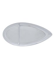 (CARD) 39 AMBER LED "TEARDROP" P/T/C LIGHT W/ CHROME FLUSH MOUNT SINGLE BAR DESIGN BEZEL - CHROME LENS