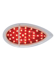 (CARD) 39 RED LED "TEARDROP" S/T/T LIGHT W/ CHROME SINGLE BAR DESIGN FLUSH MOUNT BEZEL - CHROME LENS (CARD) 39 RED LED "TEARDROP" S/T/T LIGHT W/ CHROME SINGLE BAR DESIGN FLUSH MOUNT BEZEL - CHROME LENS
