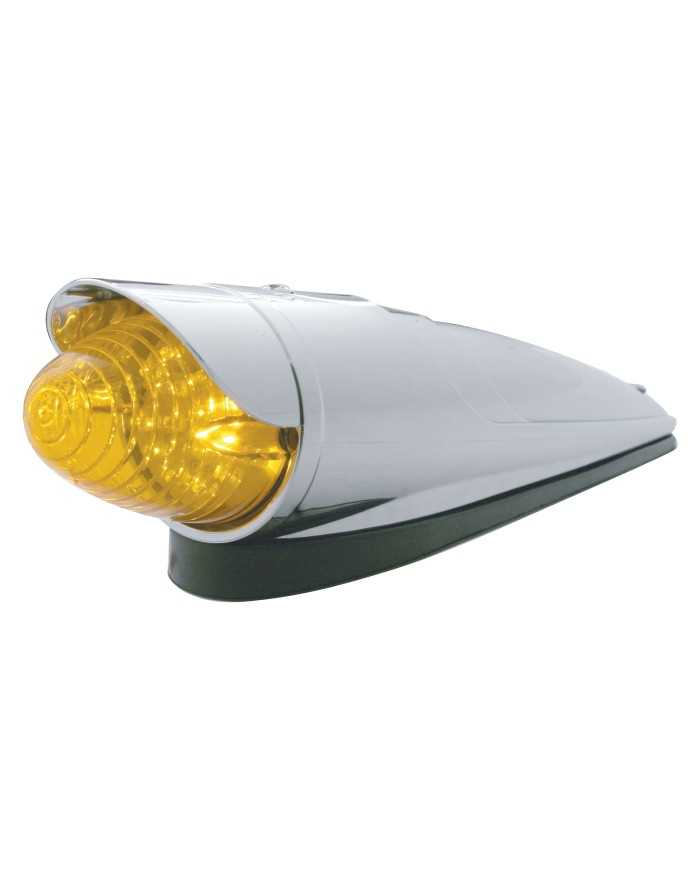 (CARD) 19 AMBER LED GRAKON 1000 STYLE BEEHIVE CAB LIGHT W/ VISOR - AMBER LENS