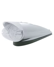 (CARD) 19 AMBER LED GRAKON 1000 STYLE BEEHIVE CAB LIGHT W/ VISOR - CLEAR LENS (CARD) 19 AMBER LED GRAKON 1000 STYLE BEEHIVE CAB LIGHT W/ VISOR - CLEAR LENS