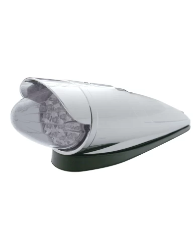 (CARD) 19 AMBER LED GRAKON 1000 STYLE REFLECTOR/CLEAR CAB LIGHT W/ VISOR - CLEAR LENS (CARD) 19 AMBER LED GRAKON 1000 STYLE REFLECTOR/CLEAR CAB LIGHT W/ VISOR - CLEAR LENS