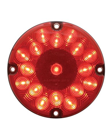 (BULK) 17 RED LED 7" ROUND S/T/T LIGHT - RED LENS (BULK) 17 RED LED 7" ROUND S/T/T LIGHT - RED LENS