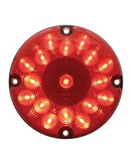 (BULK) 17 RED LED 7" ROUND S/T/T LIGHT - RED LENS