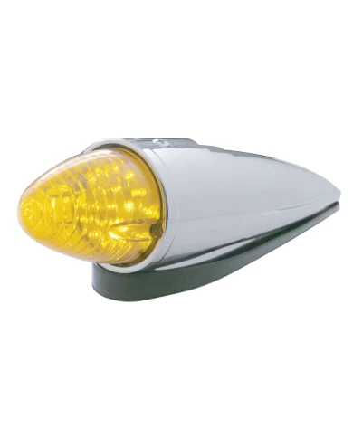 (CARD) 19 AMBER LED GRAKON 1000 STYLE BEEHIVE CAB LIGHT - AMBER LENS