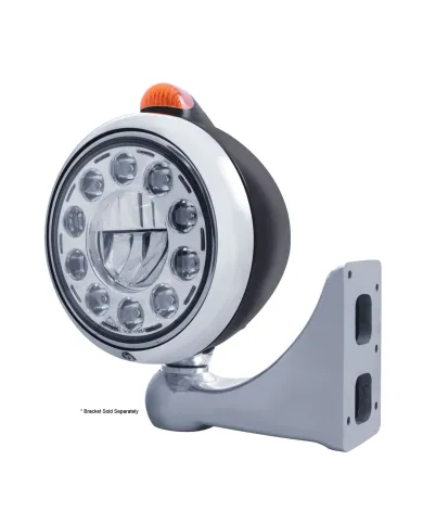 UP31564-Black Guide 682-C Headlight 11 LED Bulb & Dual Mode LED Signal - Amber Lens