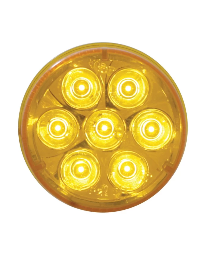 (CARD) 7 AMBER LED 2" REFLECTOR CLEARANCE/MARKER LIGHT - AMBER LENS (CARD) 7 AMBER LED 2" REFLECTOR CLEARANCE/MARKER LIGHT - AMBER LENS