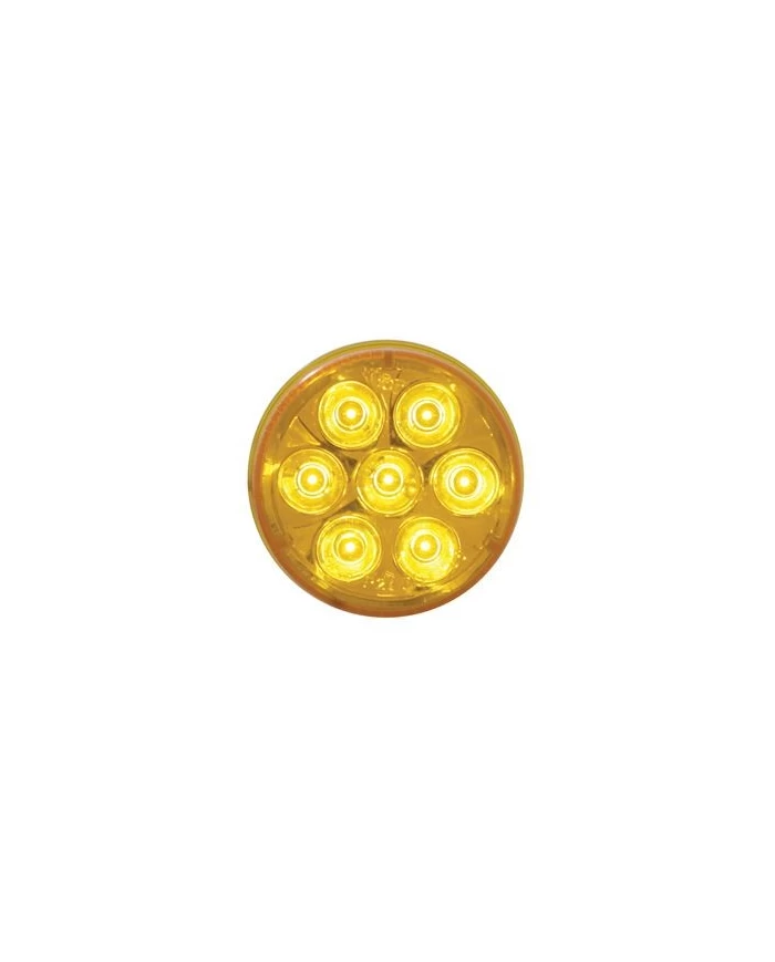 (CARD) 7 AMBER LED 2" REFLECTOR CLEARANCE/MARKER LIGHT - AMBER LENS (CARD) 7 AMBER LED 2" REFLECTOR CLEARANCE/MARKER LIGHT - AMBER LENS