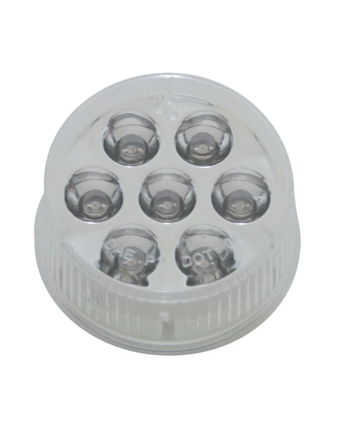 (CARD) 7 RED LED 2" REFLECTOR CLEARANCE/MARKER LIGHT - CLEAR LENS (CARD) 7 RED LED 2" REFLECTOR CLEARANCE/MARKER LIGHT - CLEAR LENS