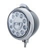 UP31565-Black Guide 682-C Headlight 11 LED Bulb & Dual Mode LED Signal - Clear Lens