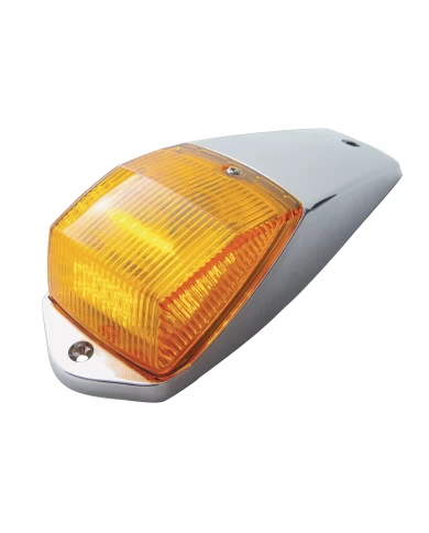 (CARD) 36 AMBER LED CAB LIGHT KIT WITH CHROME PLASTIC HOUSING - AMBER LENS (CARD) 36 AMBER LED CAB LIGHT KIT WITH CHROME PLASTIC HOUSING - AMBER LENS