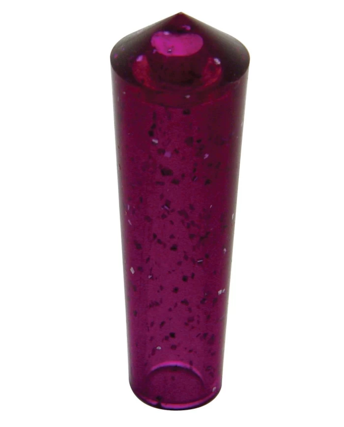 **CLOSEOUT** (4/CARD) CHROME PLASTIC PETERBILT SHORT TOGGLE SWITCH EXTENSION - PURPLE GLITTER