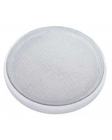 (2/CARD) CHROME PLASTIC 6 1/2" ROUND PETERBILT SPEAKER COVER (2/CARD) CHROME PLASTIC 6 1/2" ROUND PETERBILT SPEAKER COVER