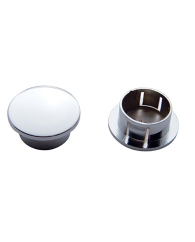 (4/CARD) CHROME PLASTIC KENWORTH LOWER CONSOLE HOLE PLUG (4/CARD) CHROME PLASTIC KENWORTH LOWER CONSOLE HOLE PLUG