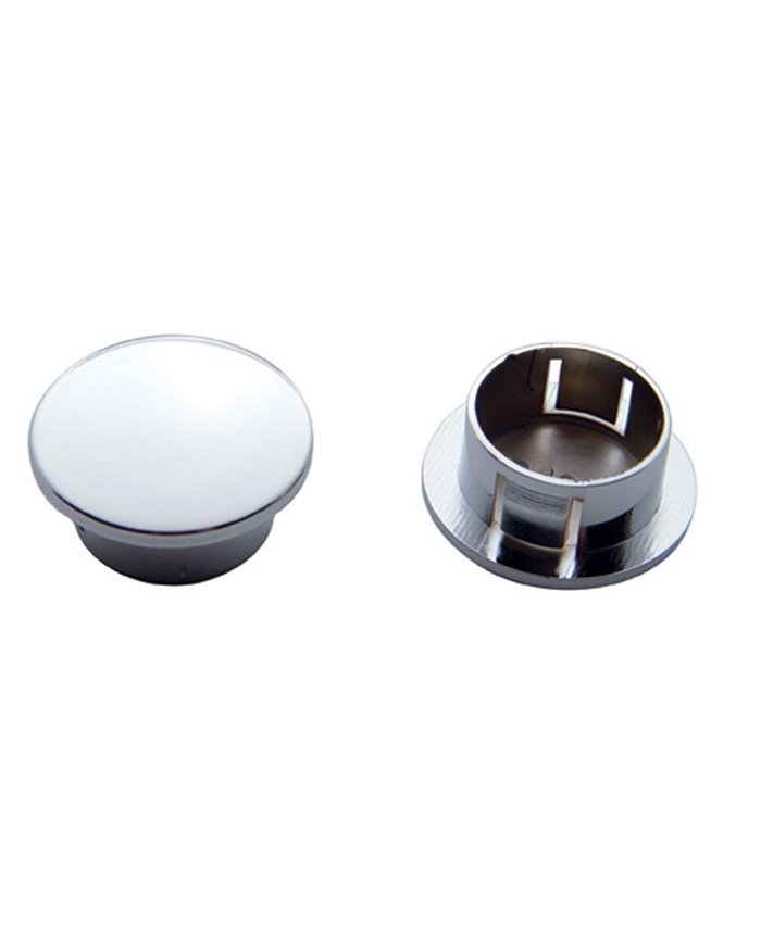 (4/CARD) CHROME PLASTIC KENWORTH LOWER CONSOLE HOLE PLUG