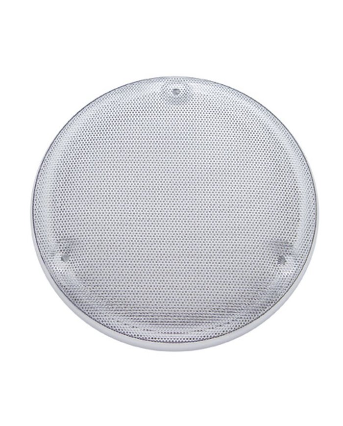 (2/CARD) CHROME PLASTIC KENWORTH 6 3/4" ROUND SPEAKER COVER