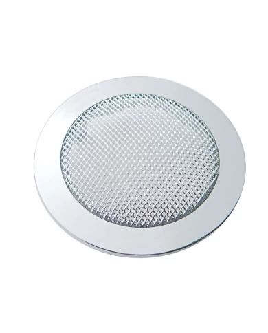(CARD) CHROME PLASTIC PETERBILT SMALL ROUND SPEAKER COVER