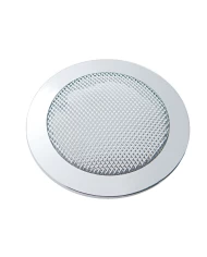 (CARD) CHROME PLASTIC PETERBILT SMALL ROUND SPEAKER COVER (CARD) CHROME PLASTIC PETERBILT SMALL ROUND SPEAKER COVER