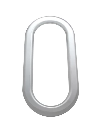 (CARD) CHROME PLASTIC PETERBILT EXTERIOR OVAL WINDOW COVER/ADHESIVE (CARD) CHROME PLASTIC PETERBILT EXTERIOR OVAL WINDOW COVER/ADHESIVE