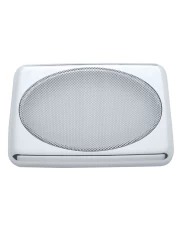 (2/CARD) CHROME PLASTIC PETERBILT 7" ax 4 7/8" RECTANGULAR SPEAKER COVER (2/CARD) CHROME PLASTIC PETERBILT 7" ax 4 7/8" RECTANGULAR SPEAKER COVER